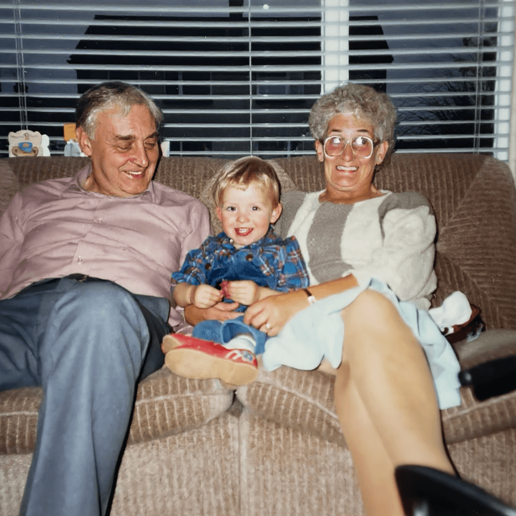 Vintage couple photo - after restoration