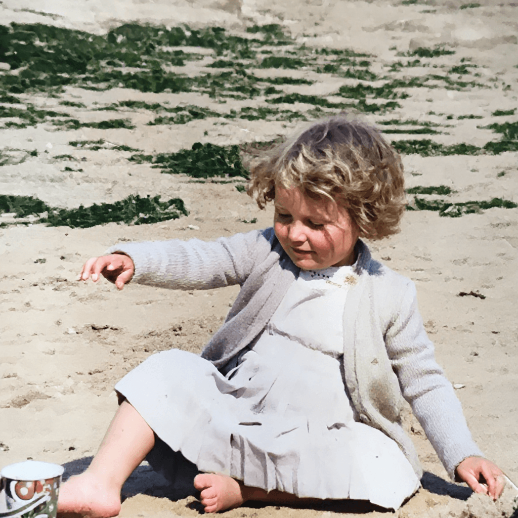 Restored vintage family photo