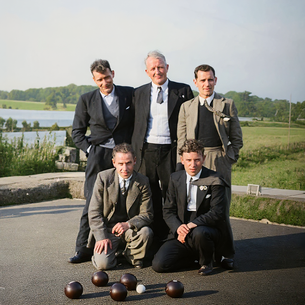 Restored vintage family photo